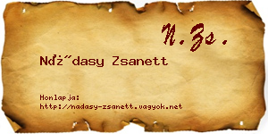 Nádasy Zsanett névjegykártya
